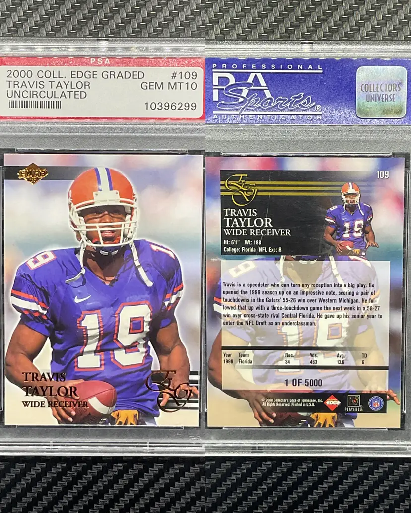 2000 Collectors Edge Graded Travis Taylor Uncirculated /5000 RC Baltimore PSA 10