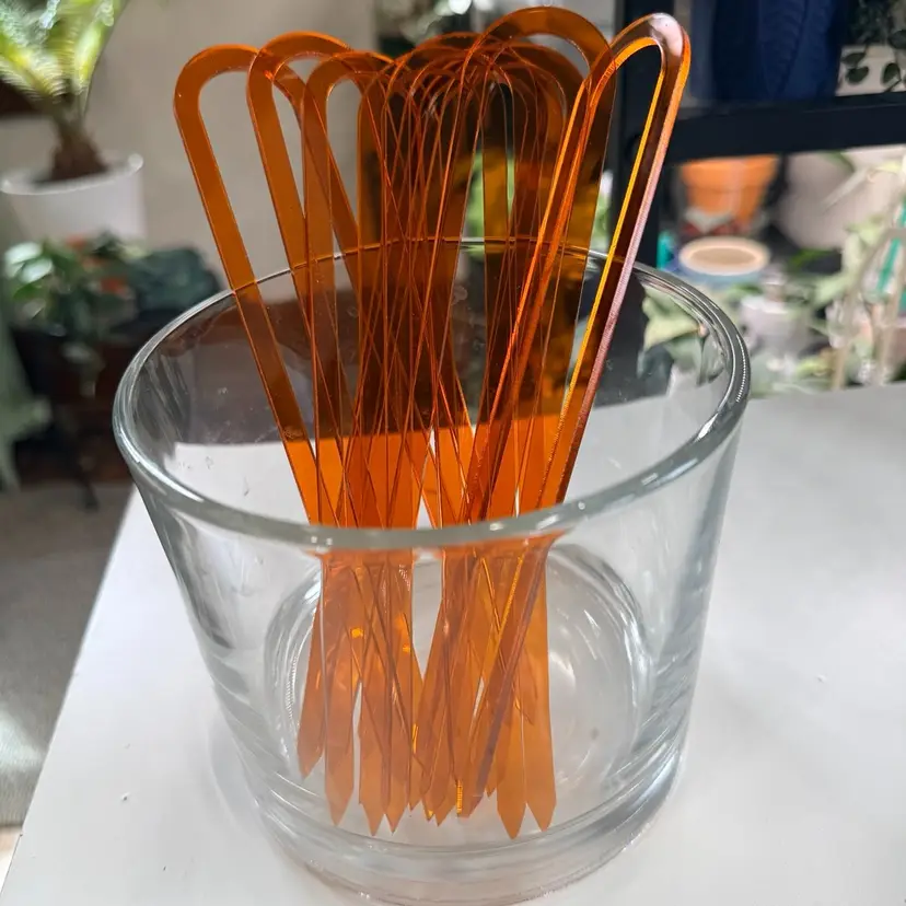 Mini Trellis Transparent Tropical Orange - 7.5x1.5