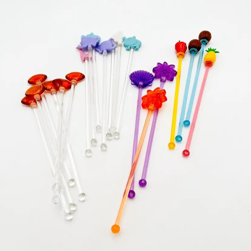 Vintage Swizzle Stirrers Sticks Various Colors Lot of 20 B25