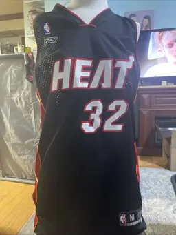 Reebok Miami Heat Mens Medium Black Jersey Shaquille O'Neal #32 NBA