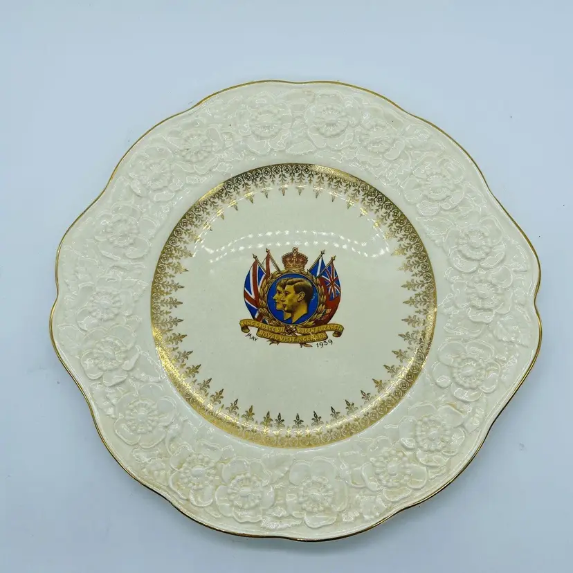 #2703 Commemorative Plate of Royal Visit King George VI Queen Elizabeth to Canada USA