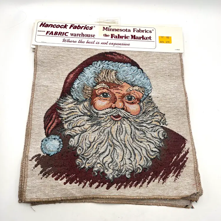 Hancock Fabrics Minnesota Fabrics VTG Santa Christmas Pillow Crafts Panel Lot of 6 Free Ship