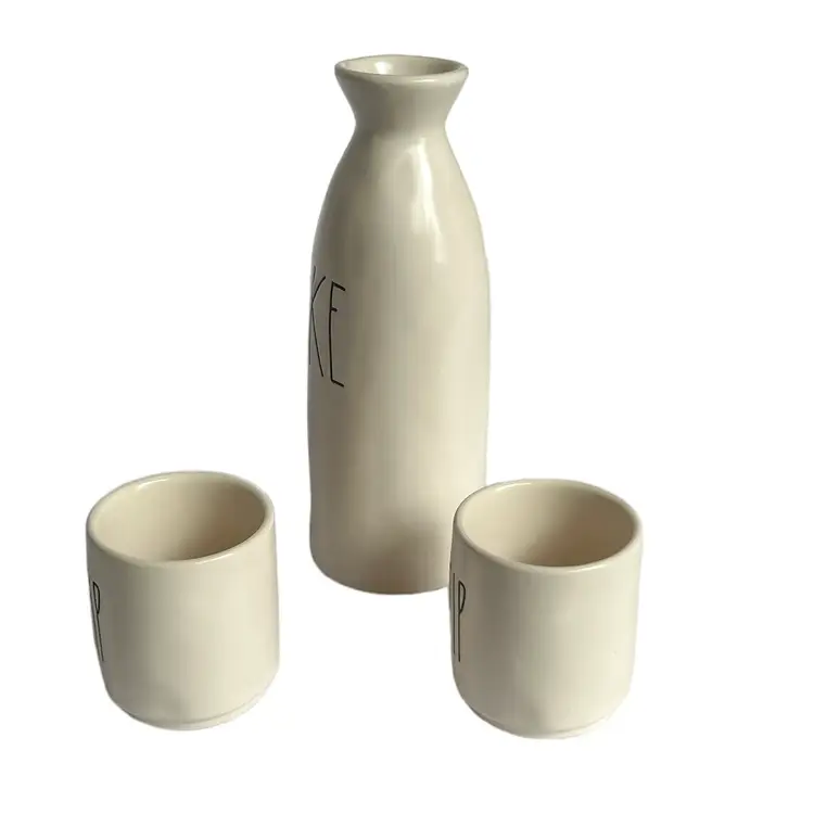 New in Box Rae Dunn Sake Gift Set "Sake" & "Sip" Set