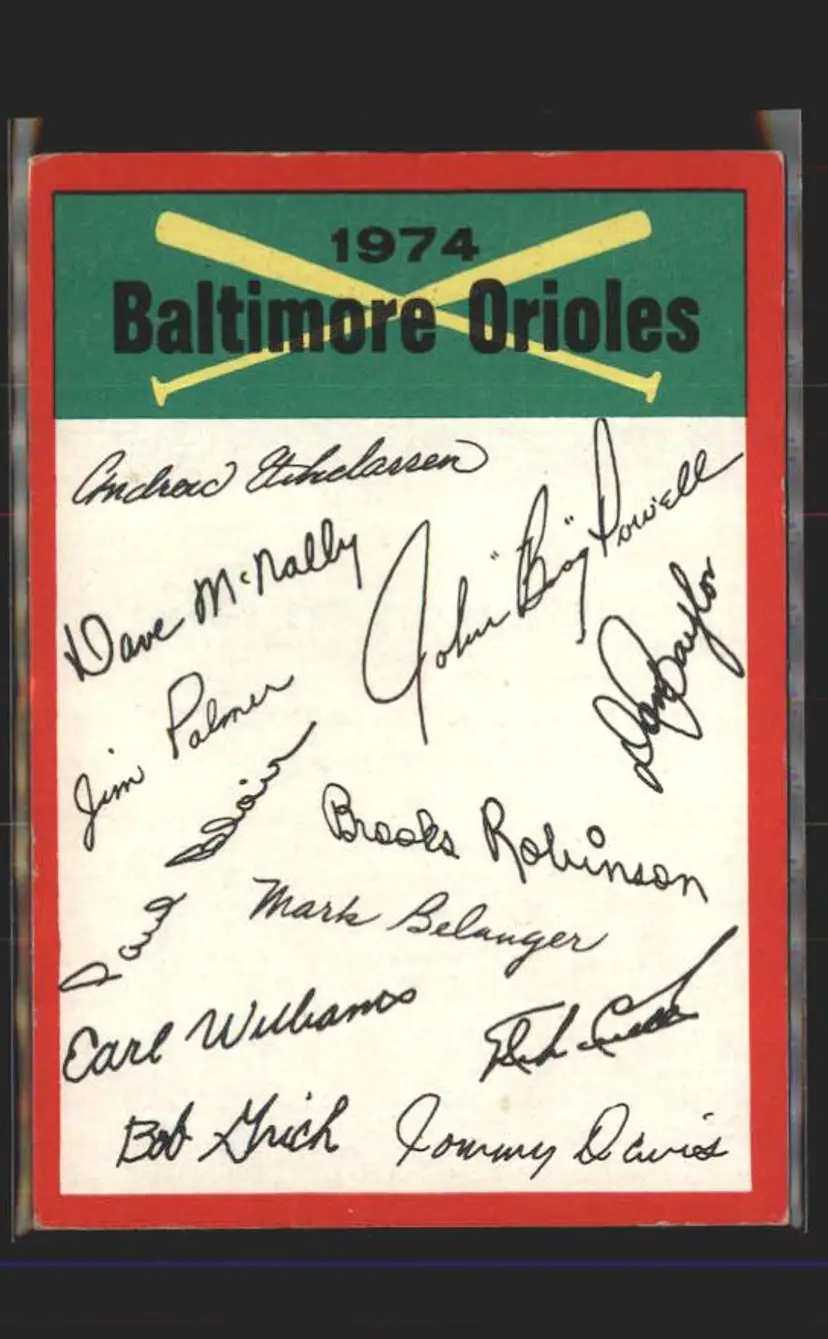 1974 Topps #NNO Baltimore Orioles Team Checklists - (pk2) - Baltimore Orioles