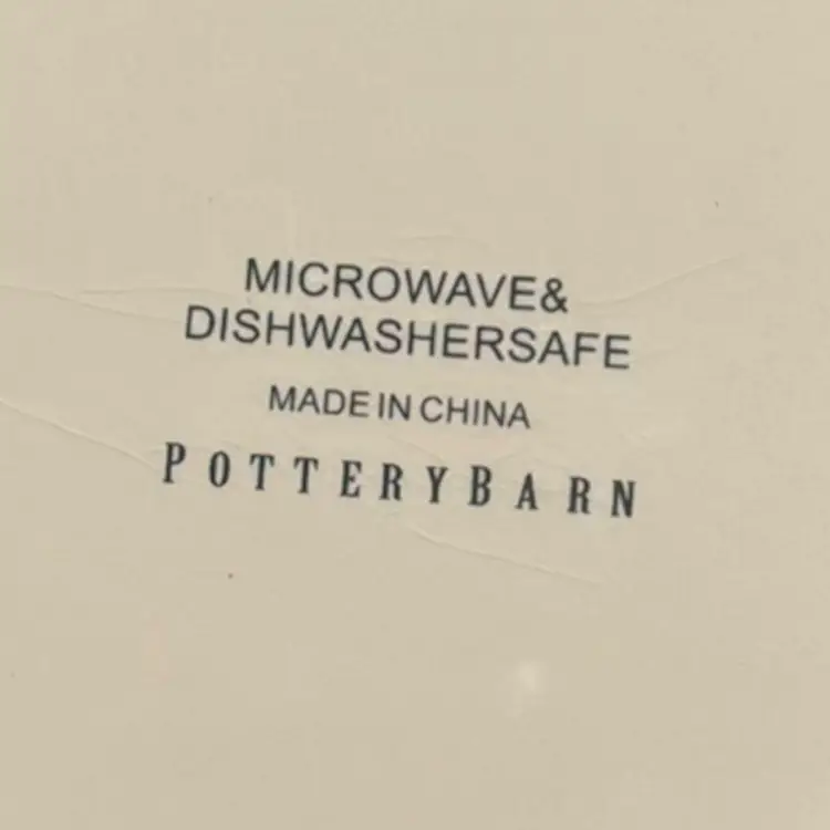 Set Of 4 Pottery Barn Botanical Floral Egg Shaped Stoneware Beaded Plates