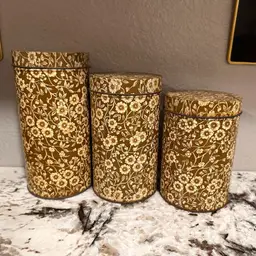Vintage Tin Canister set (Staffordshire Calico)