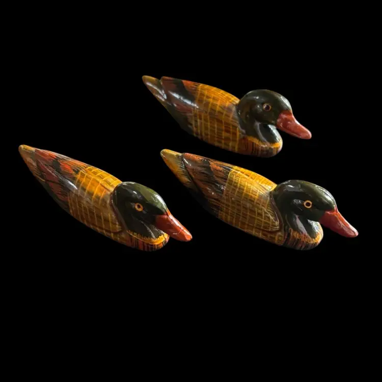 Wood Lacquer Duck Trio