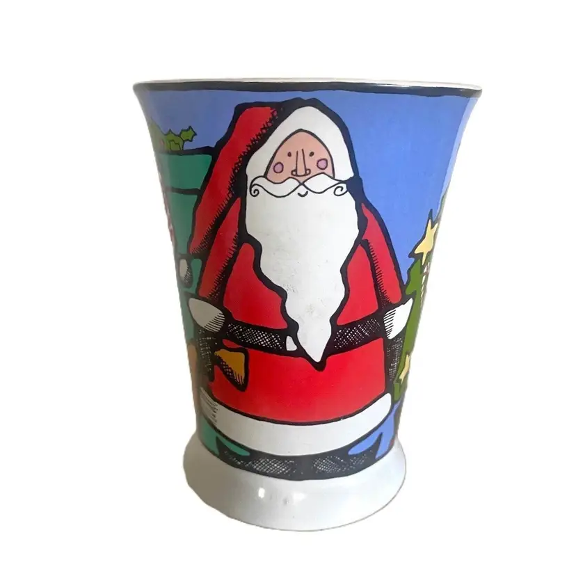 Ursula's Christmas Coffee/Tea Ceramic Mug Santa Claus Signature