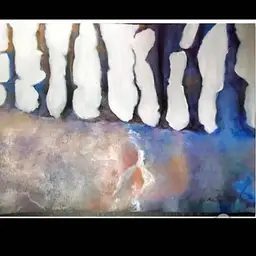 🧡 Original Art Acrylic Painting on Archival Paper 5 x 7" Abstract Landscape Trees Sm Decor Art Wall Gift Collectable