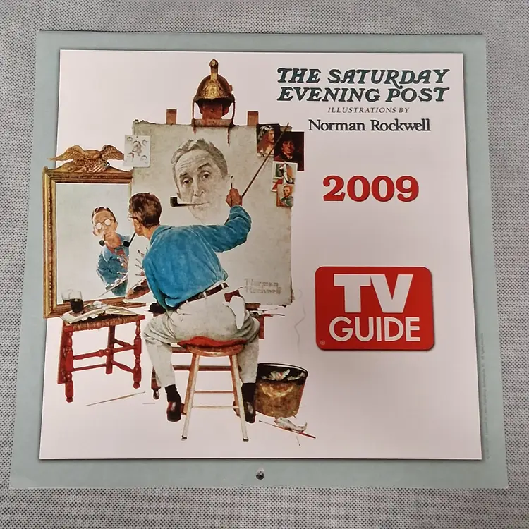 2009 TV Guide Wall Calendar Works for 2026 2037 2043 Saturday Evening Post