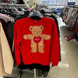 Red Hug Me Bear Sweatshirt Large