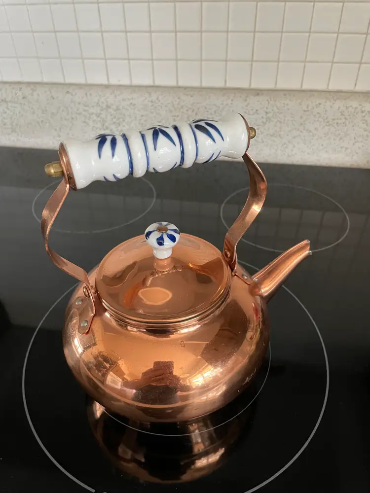 Copper Tea Kettle with Ceramic Handle/Lid Knob