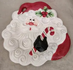 Fitz and Floyd Santa Canapé Plate