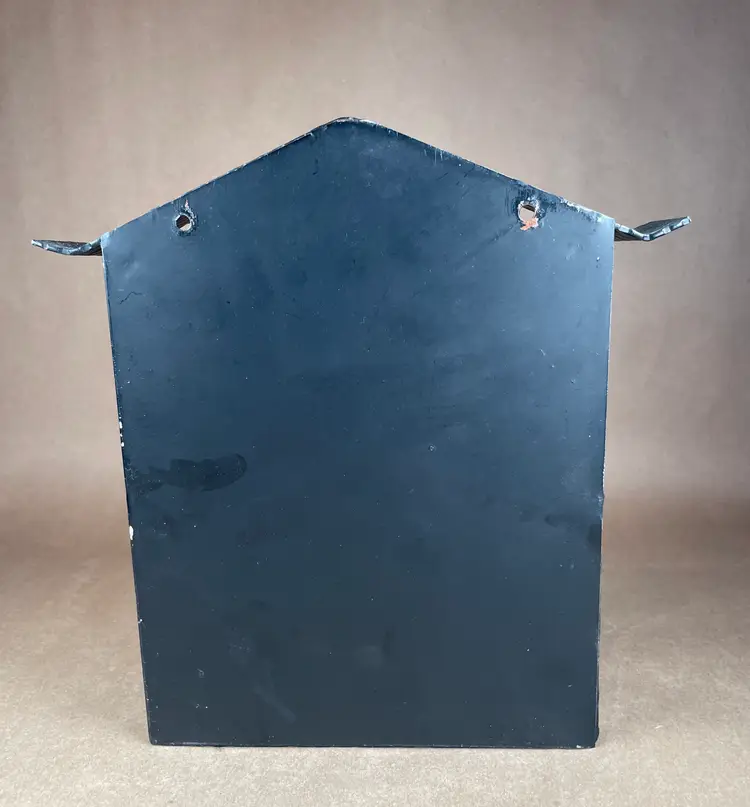 Black Wrought Iron Metal Work Hinged Door 10 Key Cabinet Wall Decor