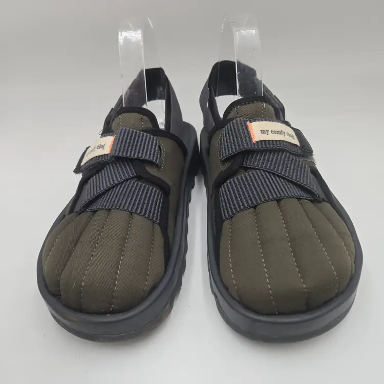 Zara Womens My Comfort Clogs Green Puffer European Clip Ons Size 36-37 US 6.5