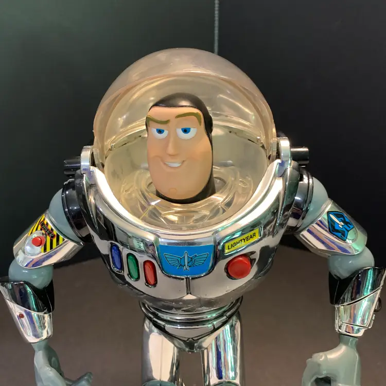 Toy Story Chrome Buzz Lightyear Action Figure 1995 AS IS