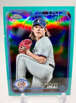 Tatsuya Imai 2024 Topps Chrome NPB #193 Aqua Refractor /199