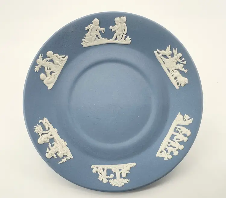 Wedgewood  Made In England Blue Saucer 4.25"