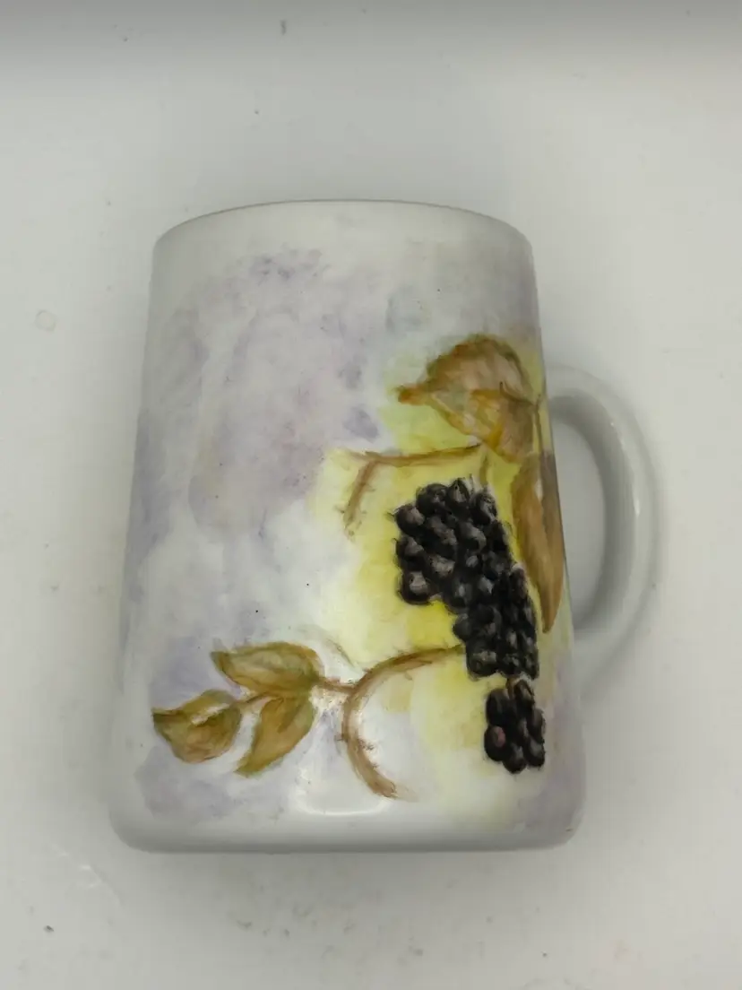 Vintage 1984 Hand Painted Coffee Mug 12oz - Signed