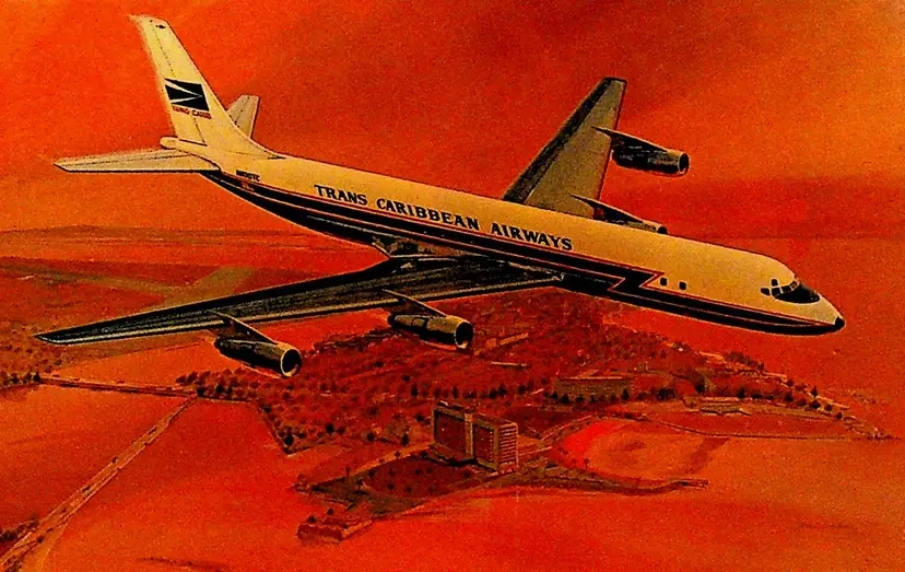 Trans Caribbean The 5th Engine Jetline Unused Postcard