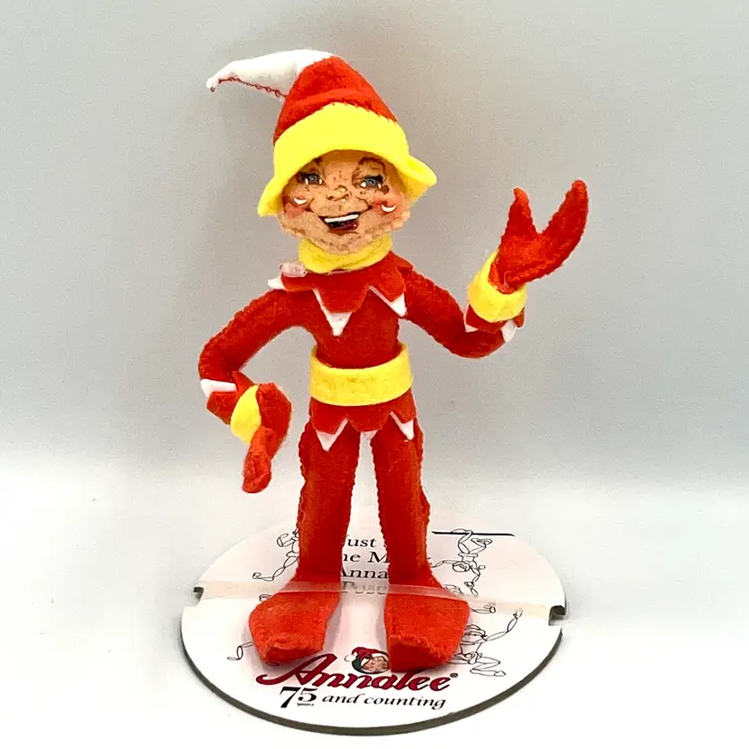 Vtg Annalee CANDY CORN Elf 5” HALLOWEEN Shelf Sitter Mischievous 2009 No Tag