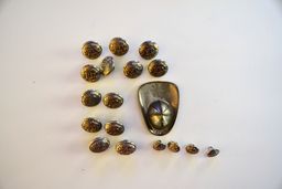 Vintage Fireman's Uniform Buttons Metal Scoville MFG Waterbury Silver Colored