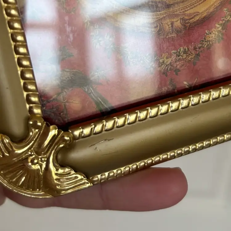 Vintage Loui Michel Cie Élysées Rectangular Gold Tabletop Frame