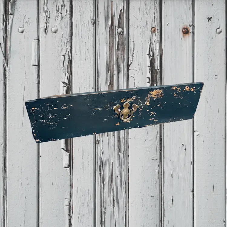 001 DIY Upcycled Vintage Kitchen Cabinet Chippy Black Drawer Decor Rustic Primitive Planter Distressed Decoration Salvage Moody Farm Academia