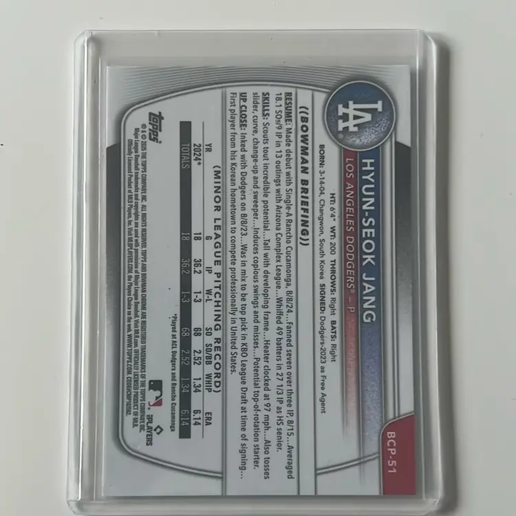 2025 Bowman Prospects Fuchsia Refractor 
21/199