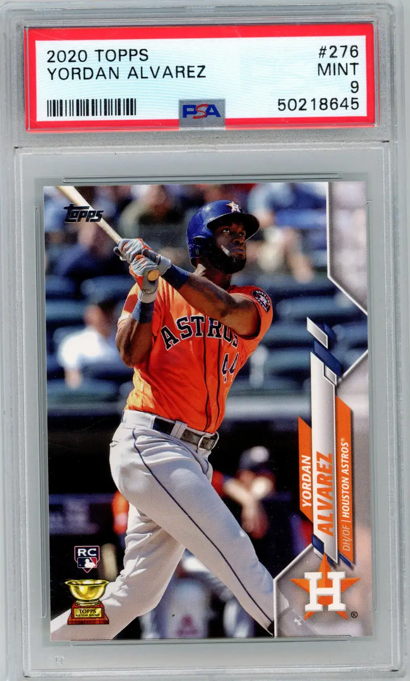 2020 Topps YORDAN ALVAREZ RC Rookie #276 ASTROS PSA 9 MINT