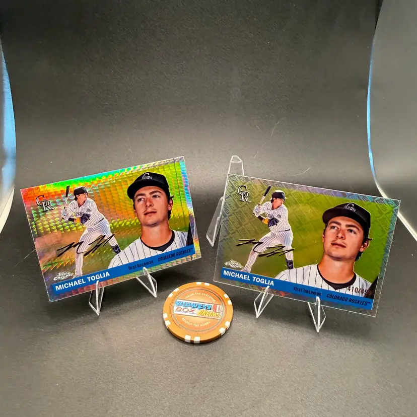 Michael Toglia Logofractor Parallel #/499 & Prism Refractor 2025 Topps Chrome Platinum Colorado Rockies