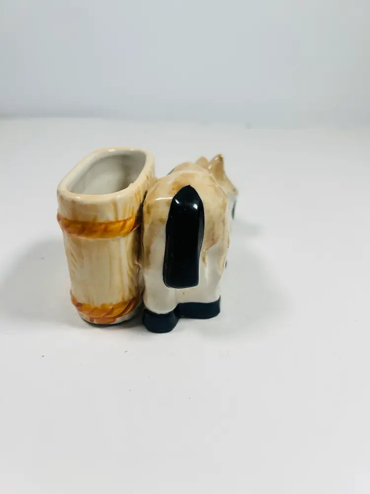 Vintage Donkey/Burro Planter Figurine-2.5" x 3.5"-Ceramic