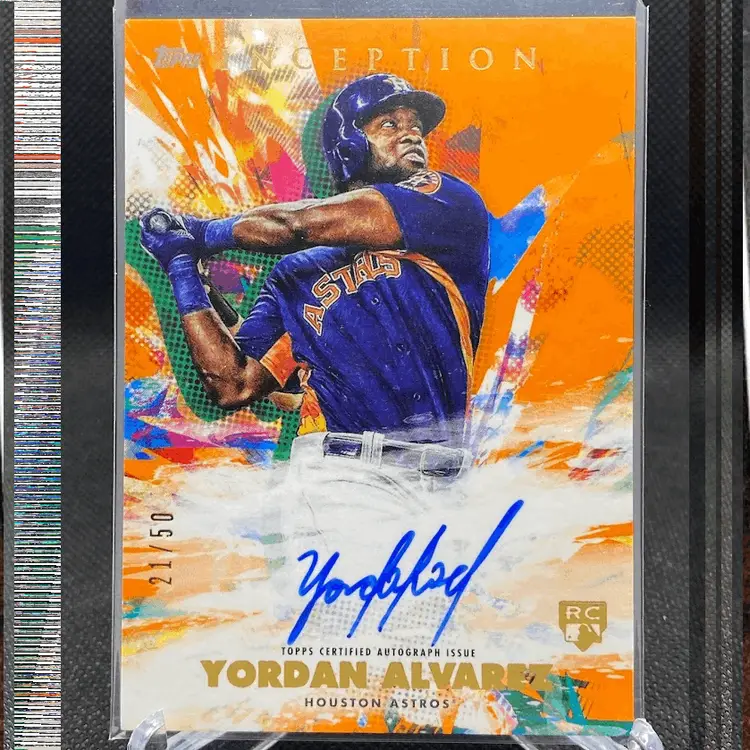 2020 Topps inception Yordan Alvarez Auto Orange /50 RC