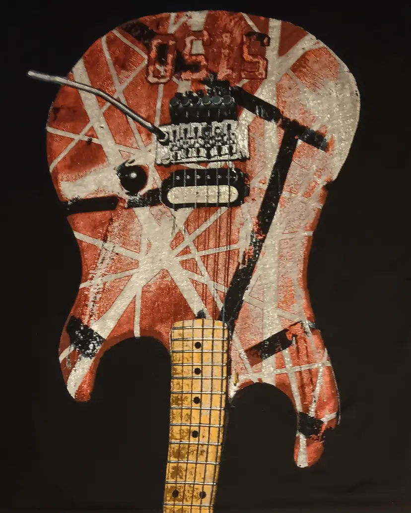 Van Halen 5150 Frankenstein t-shirt EVH Eddie guitar heavy metal concert rock