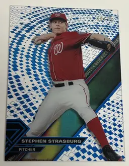Stephen Strasburg 2017 Topps High Tek Blue Rainbow /75 #HT-SS Washington Nationals