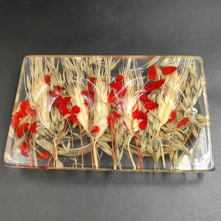 Riccardo Marzi Florence Resin with Dried Florals Spoon Rest