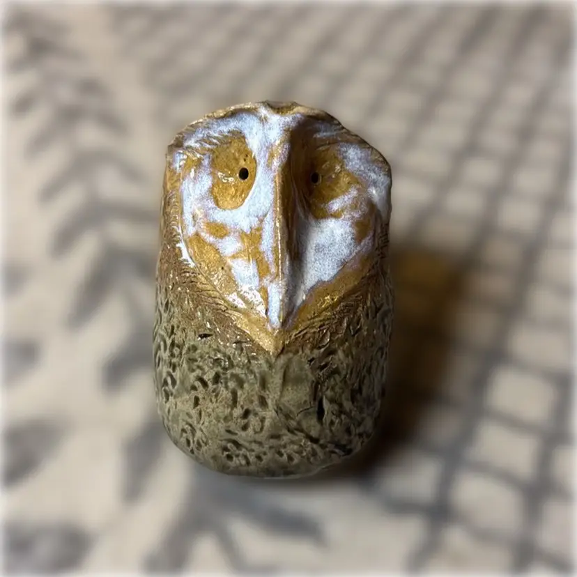 2011 Wise Owl Studio Hand-Signed Art Pottery Piece with Rattle Inside - 5”
