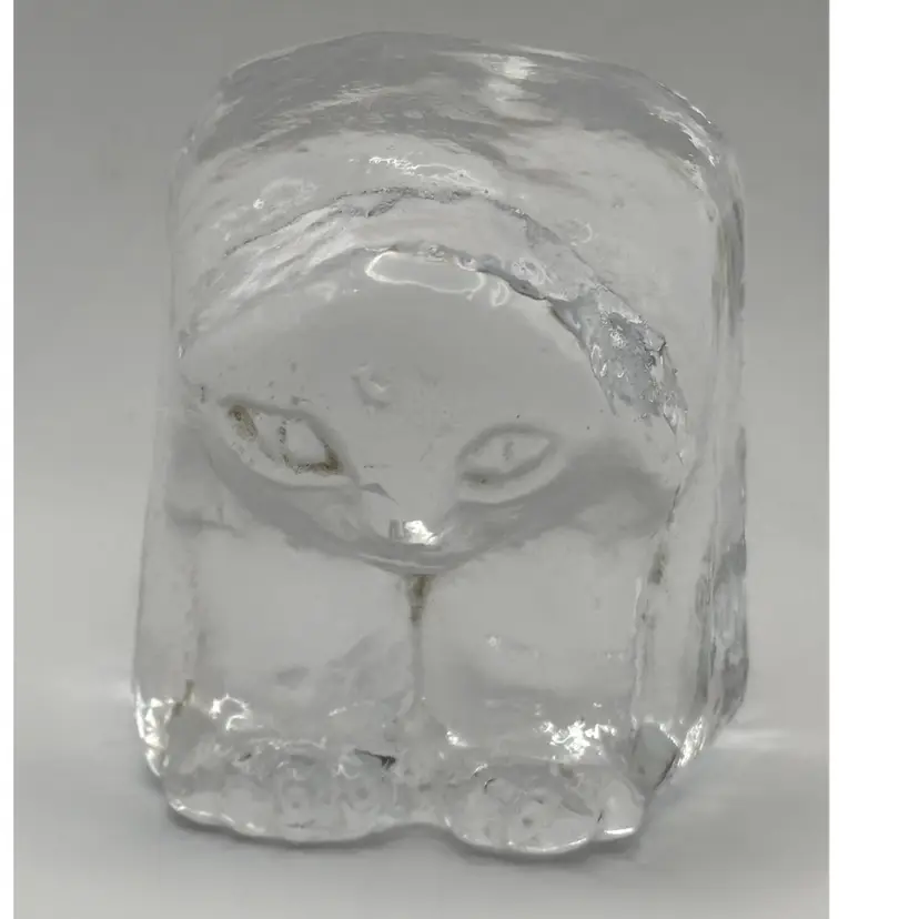 Vintage  Boda Swedish Art Glass By Erik Hoglund Paperweight