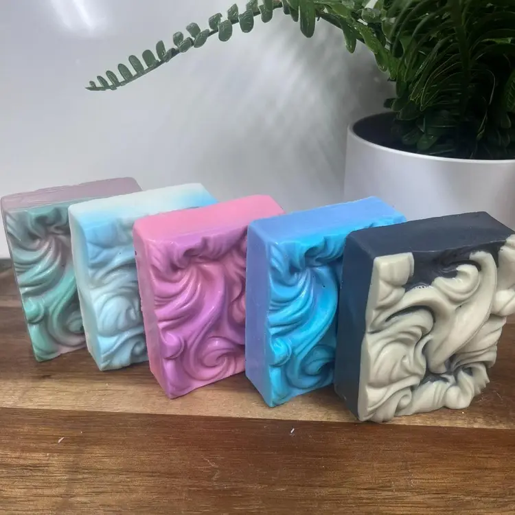 Cruelty Free Elemental Swirl Soaps - 3.2oz Goat Milk Soap Bars - Inspired by Earth, Air, Fire, Water, and Spirit