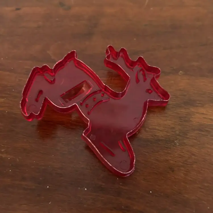 Lot of 5 Vintage HRM Red Cookie Cutters Christmas Nursery rhymes Holidays USA