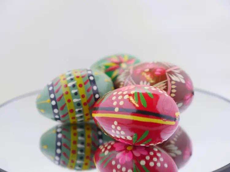 Hand-Painted Polish Pisanski Wooden Eggs