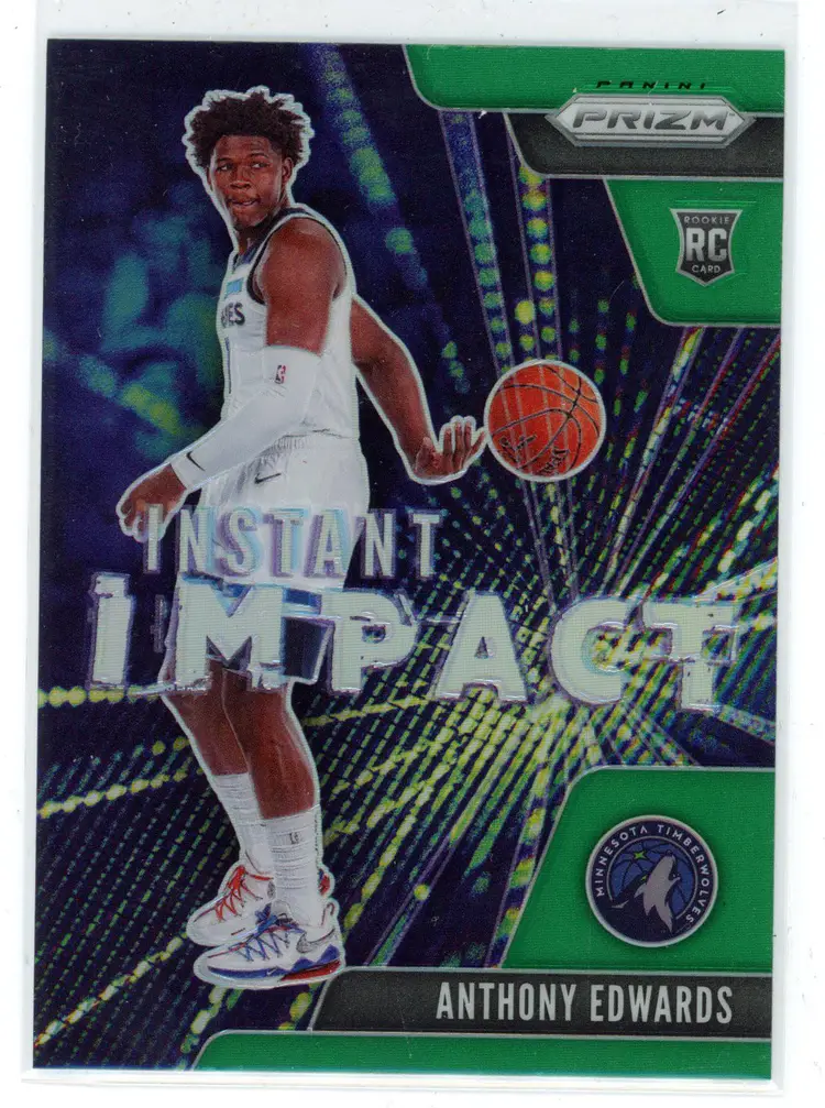2021 Prizm ANTHONY EDWARDS RC Instant Impact Green #1