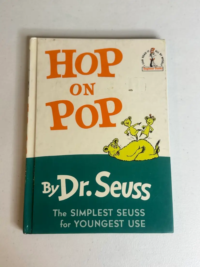 Vintage Dr. Seuss ‘Hop On Pop’ Hard Cover 1963