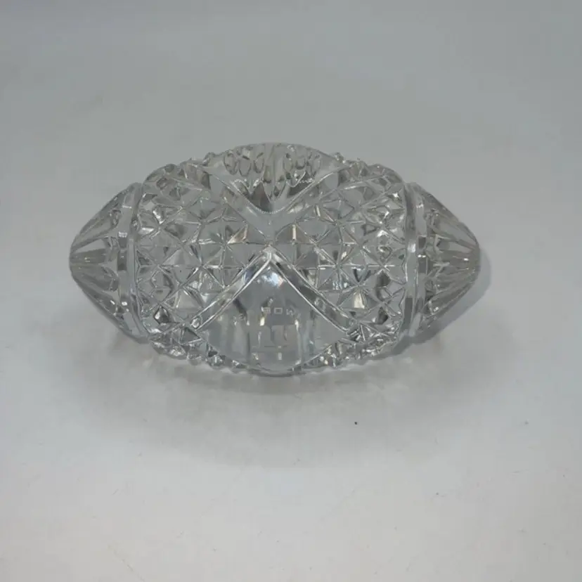 WATERFORD CRYSTAL SUPERBOWL XLII FOOTBALL PAPERWEIGHT 2081/5000 4.75”