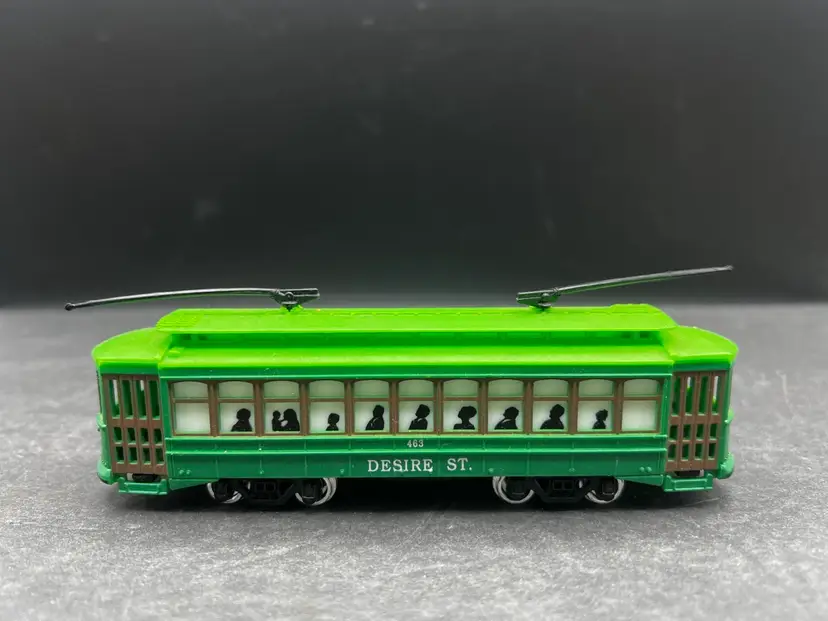 #444B Vintage HO Scale Model of a "Desire St." Brill Trolley, #463