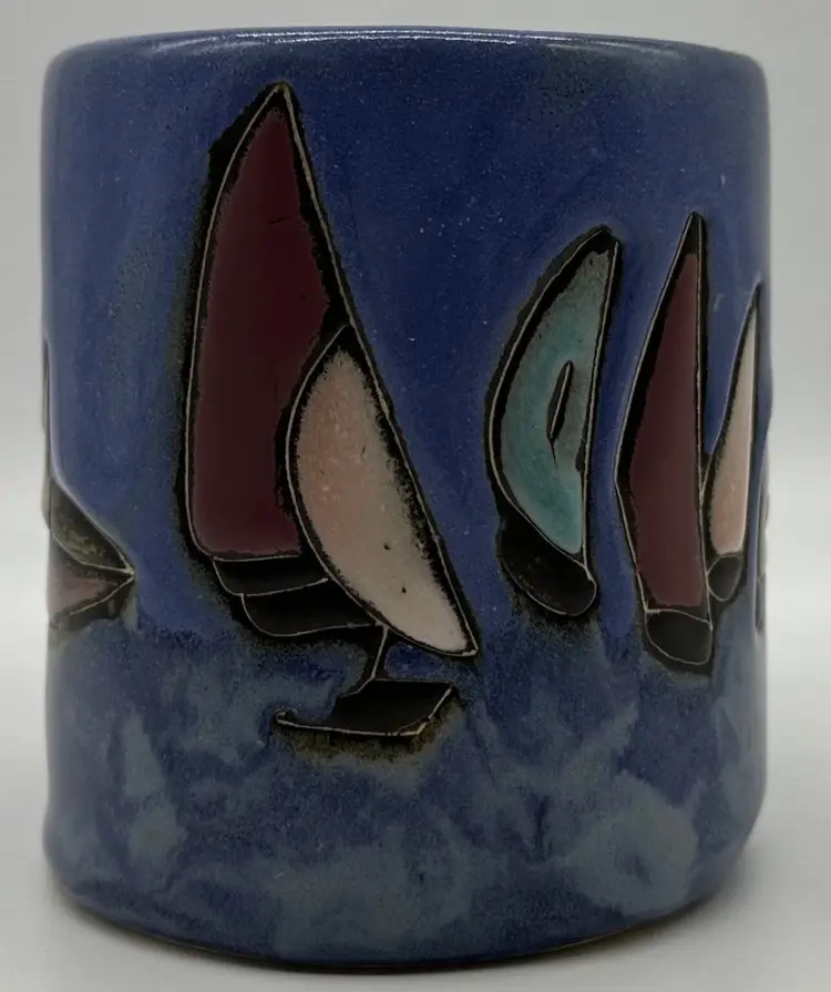 Design By Mara Mexico Studio Art Coffee Mug Sailboats Cup