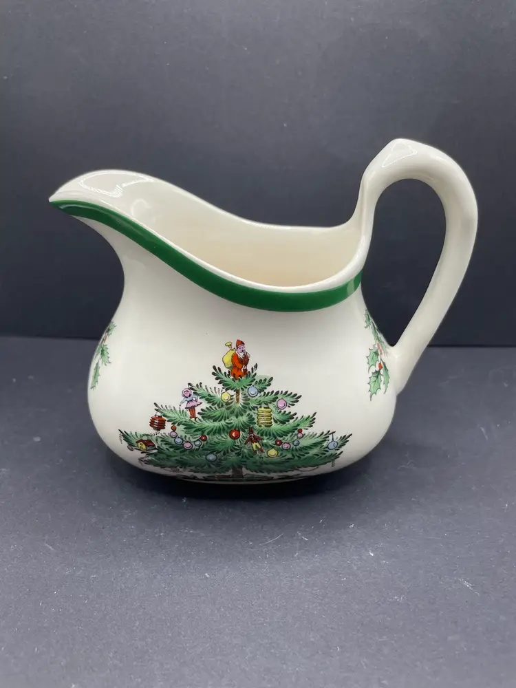 Christmas Spode Creamer And Sugar Set