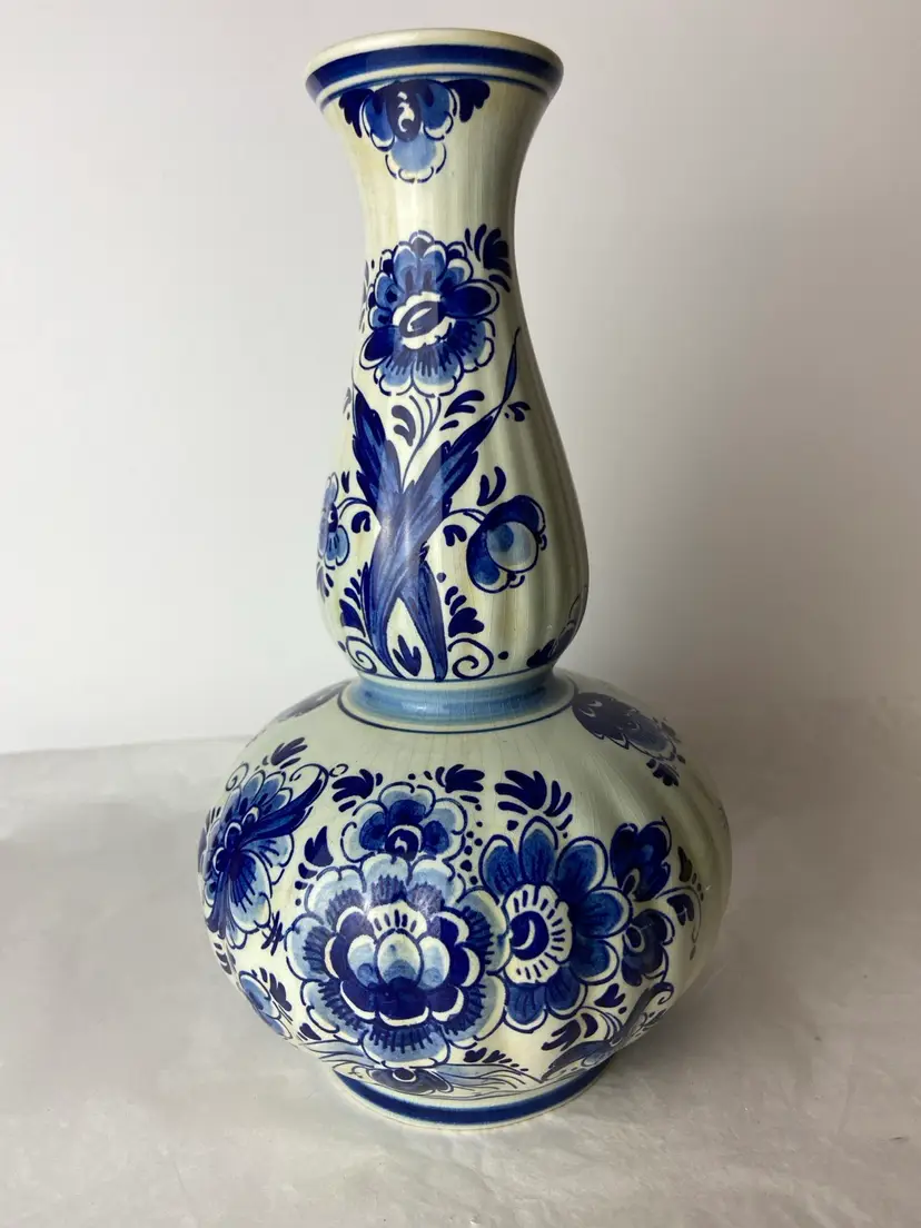 Delft Made In Holland Blue And White Pottery Vase