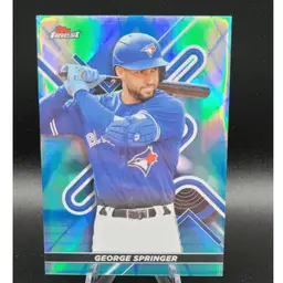 George Springer 2022 Topps Finest Blue/Aqua Vapor Refractor /250 Toronto Blue Jays