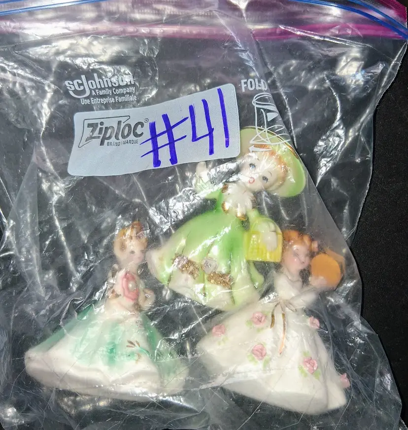 GRAB BAG #41 VINTAGE PORCELAIN SMALL FEMALE FIGURINES